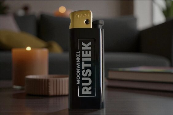 Woonwinkel Rustiek: Cricket aanstekers als klantengeschenk