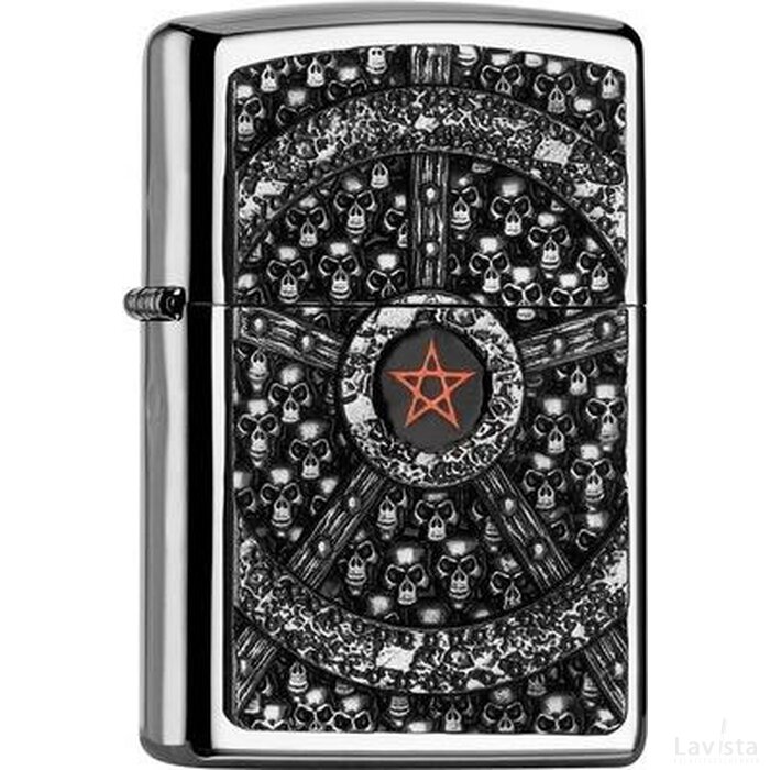 ZIPPO SKULL PENTAGRAM