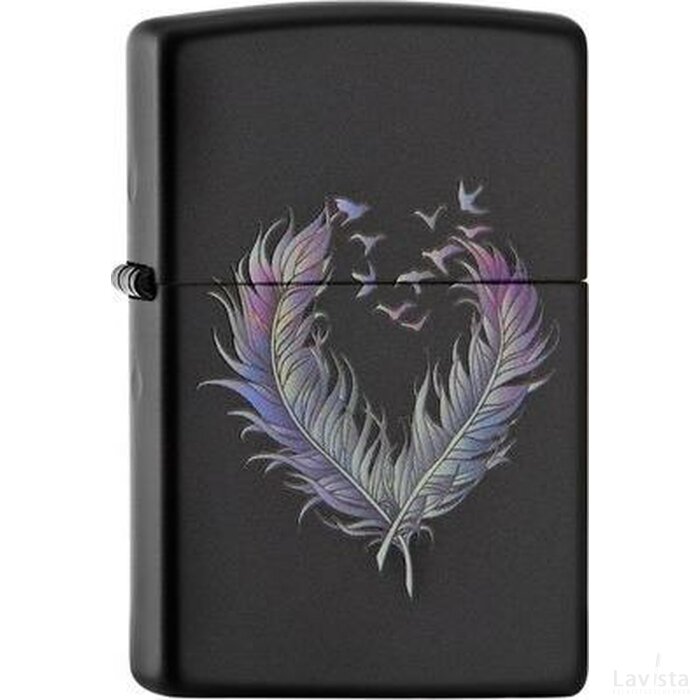 ZIPPO FEATHERED HEART