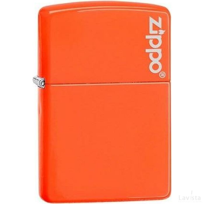 ZIPPO NEON ORANGE LOGO