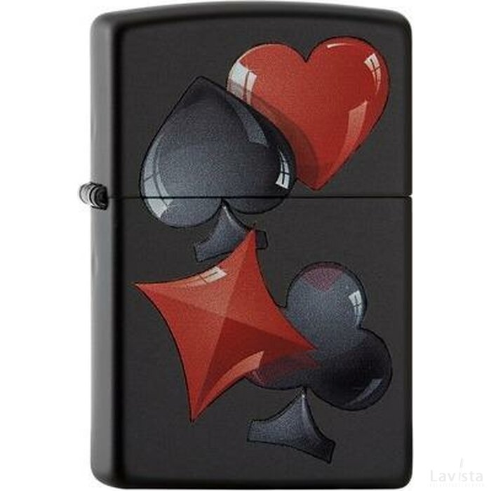 Zippo aansteker met kaartsymbolen