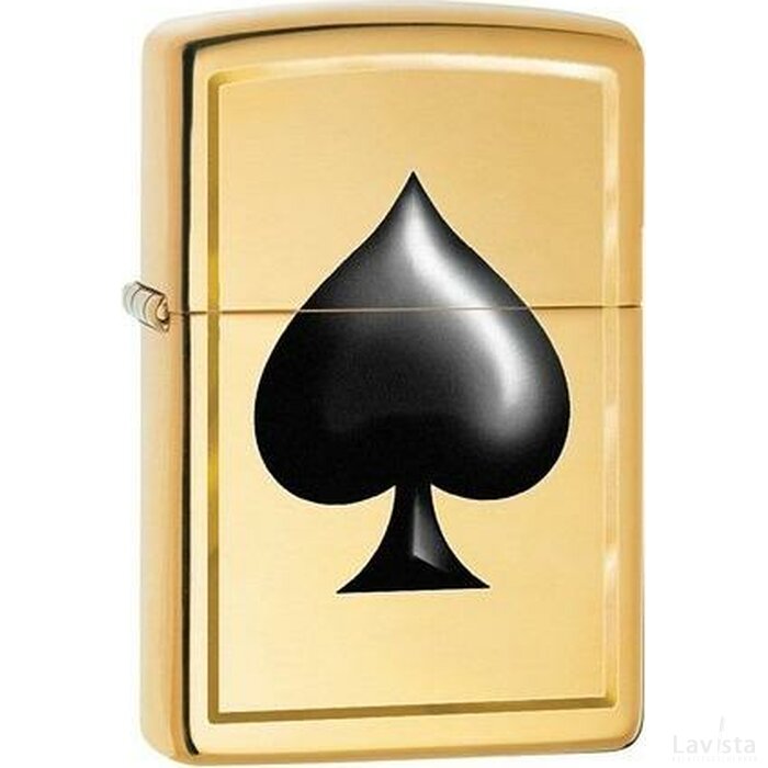 Zippo aansteker met opdruk schoppen