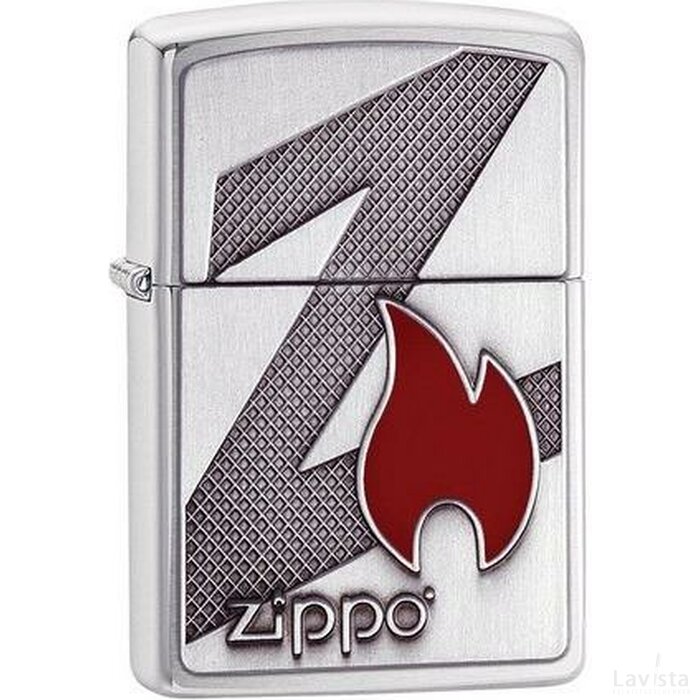 Zippo aansteker met vlam bedrukking