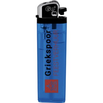 Aansteker Go wegwerp transparant blauw