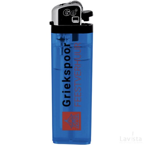 Aansteker Go wegwerp transparant blauw