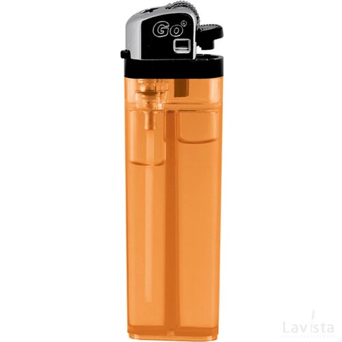 Aansteker Go wegwerp transparant oranje