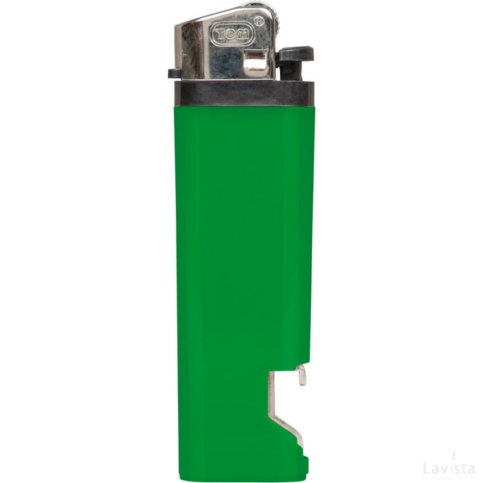 Wegwerpaansteker met flesopener | groen | TOM |
