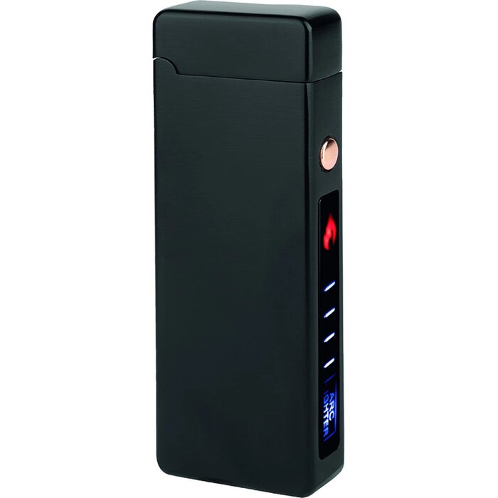 Etui met Plasma-aansteker Lichtboog-aansteker Doos Cadeauartikel Cadeau-idee (Zilver met Gloeispiraal
