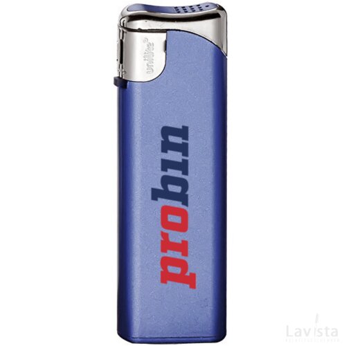 Slider aansteker chroom blauw