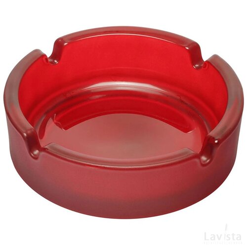 Glazen asbak Rood
