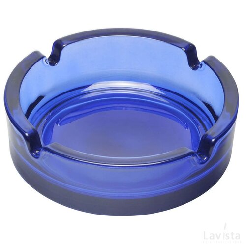 Glazen asbak Blauw