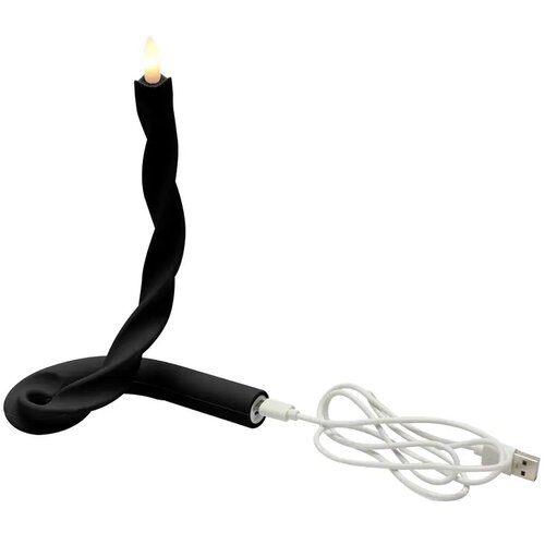 Flexibele LED Kaars Zwart