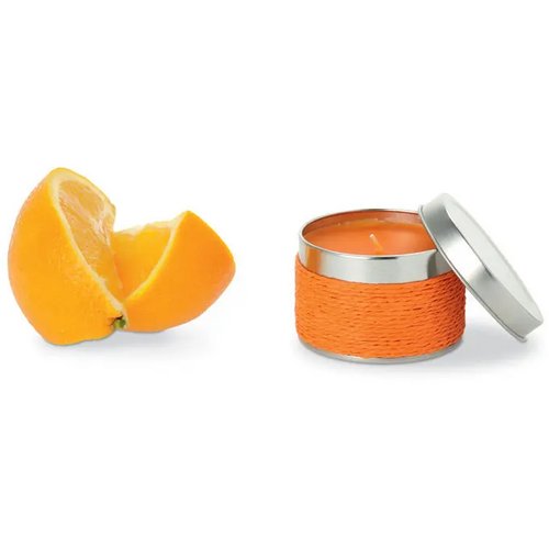 Geurkaars in blikje Oranje
