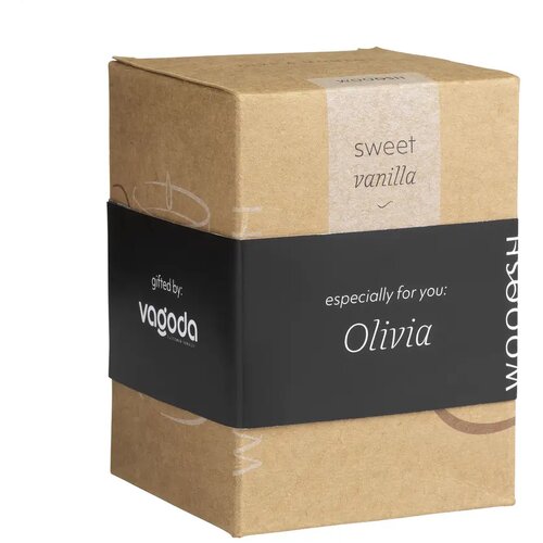 Geurkaars In Glas Met Bamboe Deksel Zwart