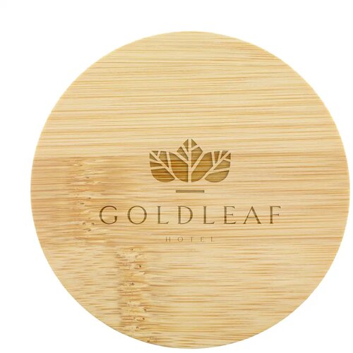 Geurkaars In Glas Met Bamboe Deksel Wit