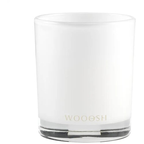 Geurkaars In Glas Met Bamboe Deksel Wit