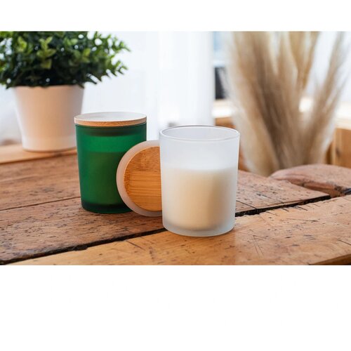 Geurkaars in matglazen houder Groen