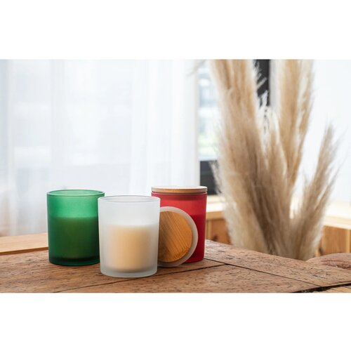 Geurkaars in matglazen houder Groen