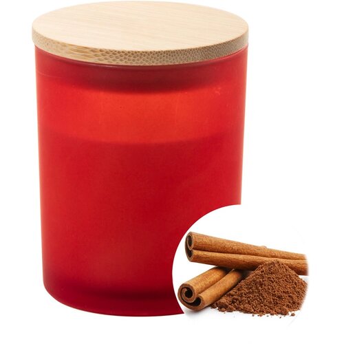 Geurkaars in matglazen houder Rood