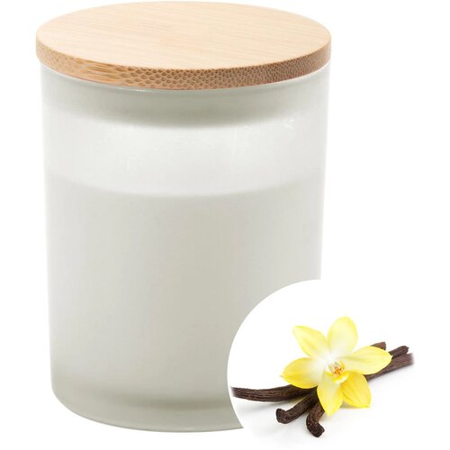 Geurkaars in matglazen houder Wit