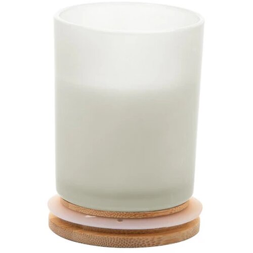 Geurkaars in matglazen houder Wit
