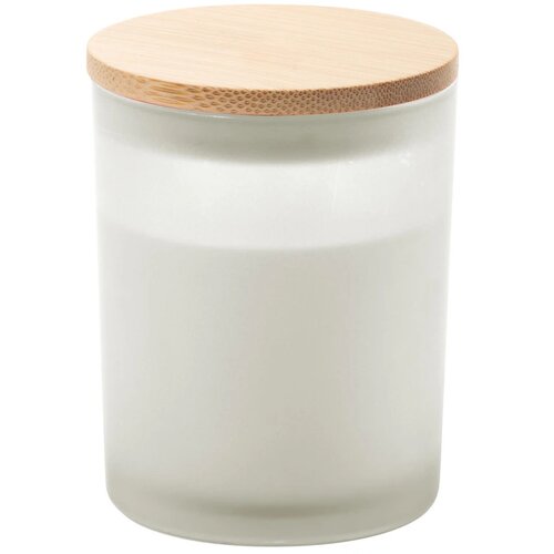 Geurkaars in matglazen houder Wit