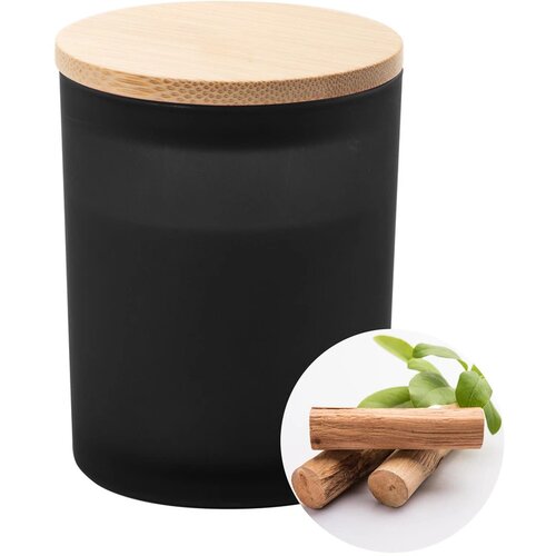 Geurkaars in matglazen houder Zwart