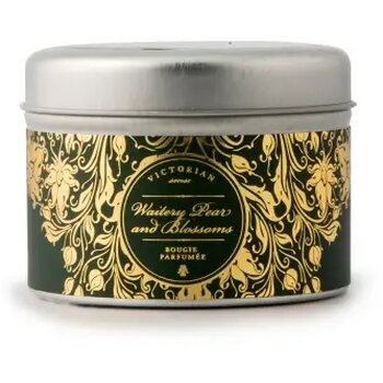 Victorian Sense Tinbox Waitery Pear & Blossoms geurkaars Zilver Victorian Sense Tinbox Waitery Pear & Blossoms geurkaars Zilver