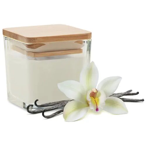 Vierkante geurkaars Wit