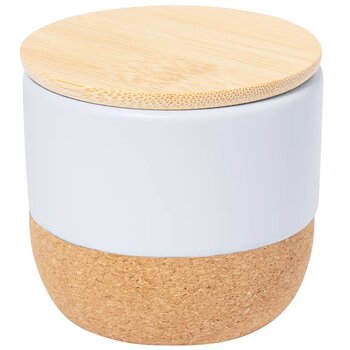 Waskaars in keramische houder Wit Waskaars in keramische houder Wit