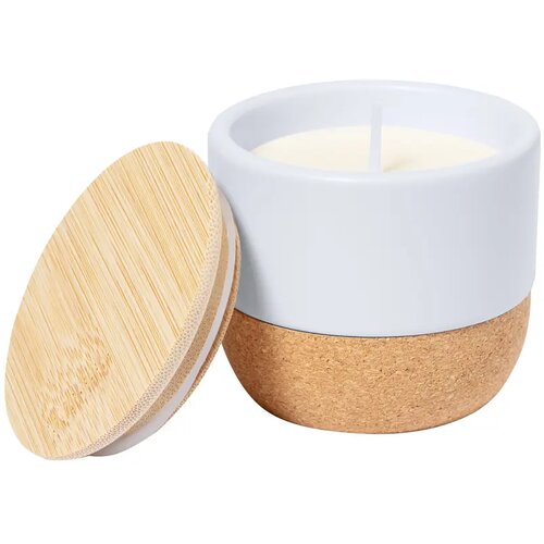 Waskaars in keramische houder Wit