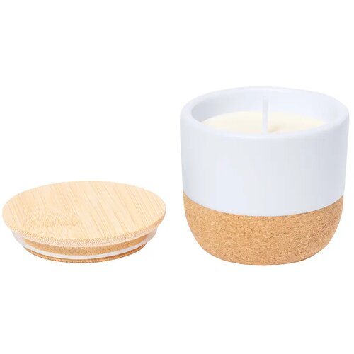 Waskaars in keramische houder Wit