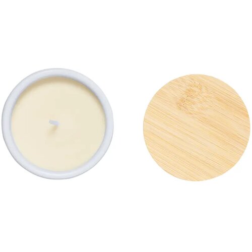 Waskaars in keramische houder Wit