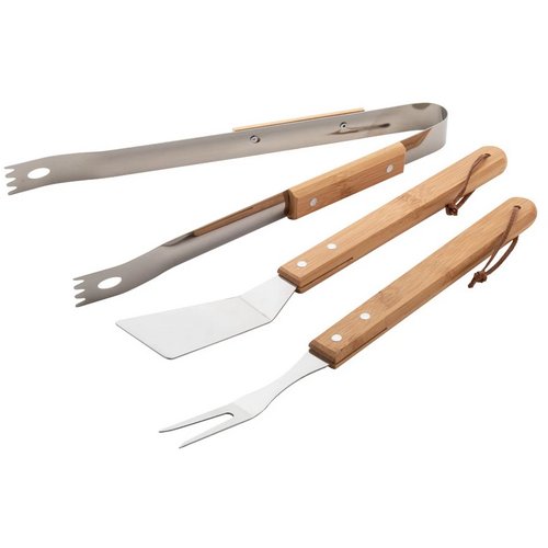 3-delige bbq set in doosje Naturel
