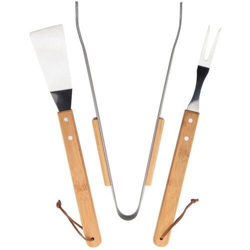 3-delige bbq set in doosje Naturel