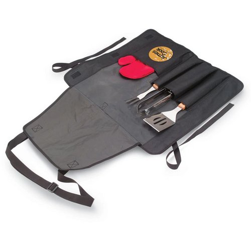 Barbecue schort met bestek Zwart